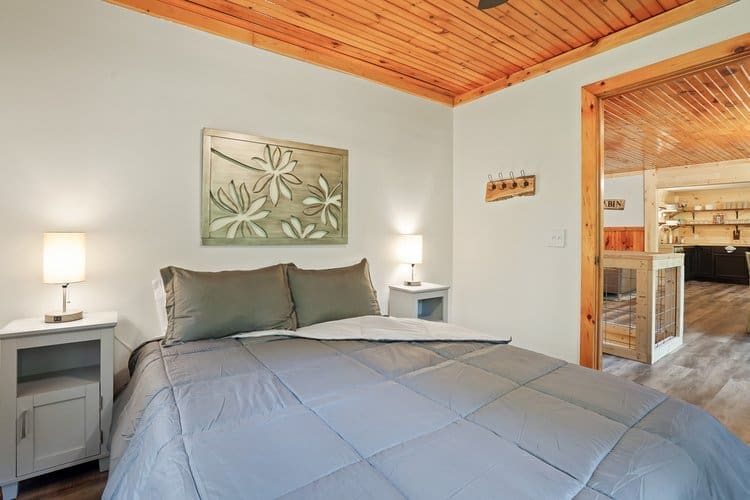 Wall hooks are provided to hang up clothes and/or towels.