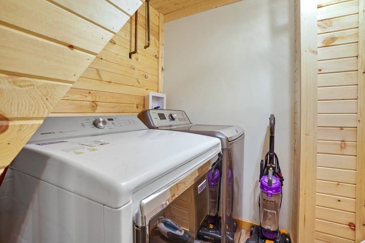 A washer and dryer are provided for your convenience.
