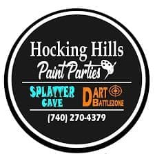 Hocking Hills Paint Parties and Dart Battles promo sign